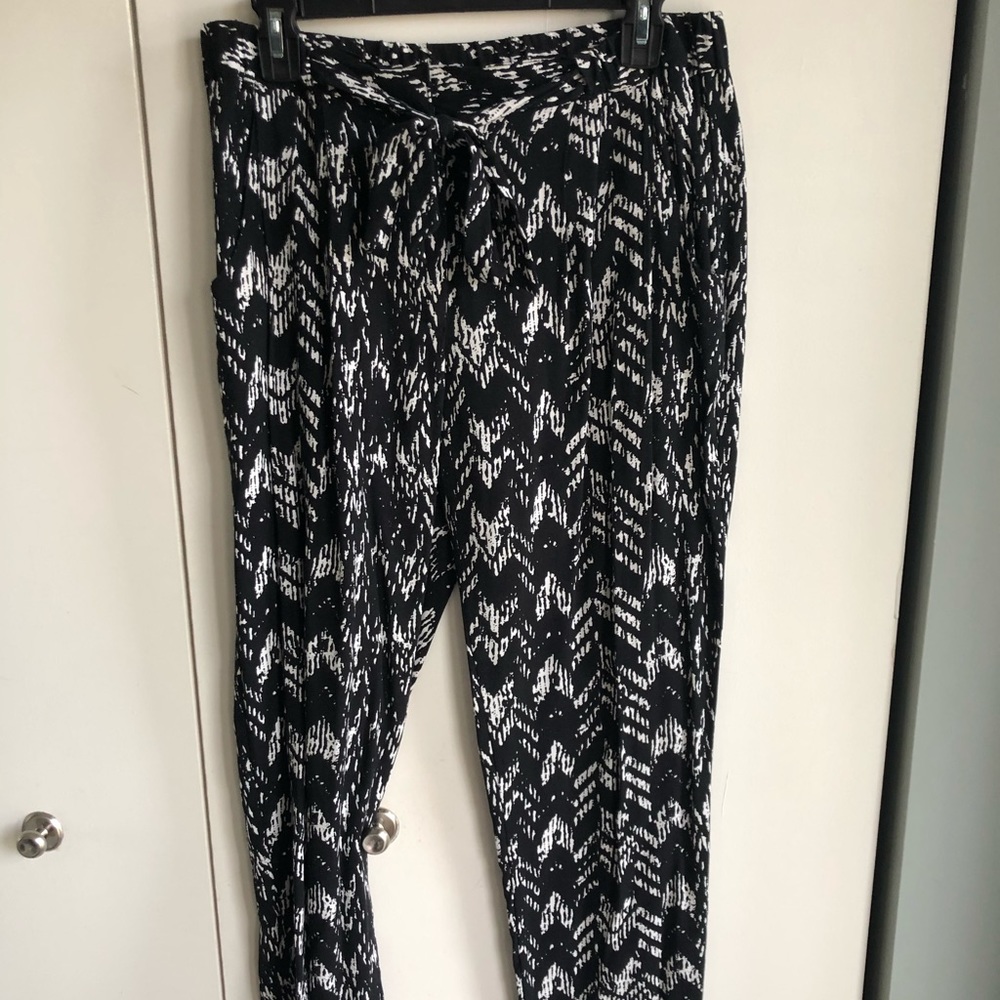 Patterned Straight Leg Business Casual Ankle Pant